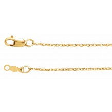 14K Yellow 1 mm Rope 7 Chain