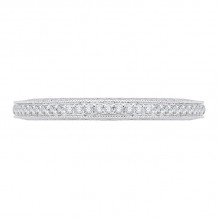 Shah Luxury 14K White Gold Round Diamond Wedding Band