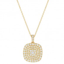Henri Daussi 14k Yellow Gold Diamond Pendant