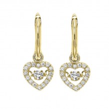 Gems One 10KT Yellow Gold & Diamond Rhythm Of Love Fashion Earrings  - 1/5 ctw