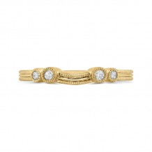Shah Luxury 14K Yellow Gold Round Diamond Wedding Band