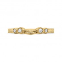 Shah Luxury 14K Yellow Gold Round Diamond Wedding Band