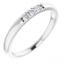 14K White .09 CTW Diamond French-Set Anniversary Band