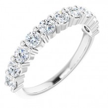 14K White 1 CTW Diamond Anniversary Band