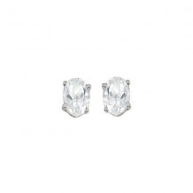 Gems One 14Kt White Gold White Topaz (1/2 Ctw) Earring