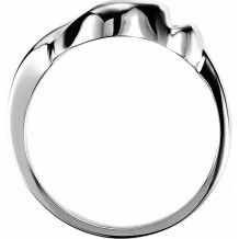 14K White Freeform Ring