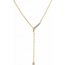 14K Yellow 1/10 CTW Diamond Y 16-18 Necklace