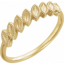 14K Yellow Leaf Ring