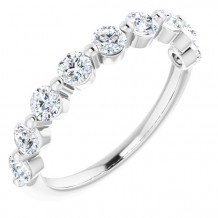 14K White 9/10 CTW Diamond Anniversary Band