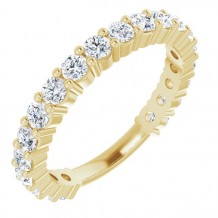 14K Yellow 1 1/5 CTW Diamond Anniversary Band