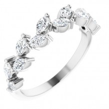14K White 5/8 CTW Diamond Anniversary Band