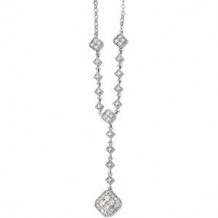 14K White 1/3 CTW Diamond Y 18Necklace