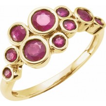 14K Yellow Ruby Bezel-Set Ring