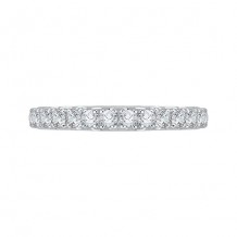 Shah Luxury 18k White Gold Diamond Carizza  Wedding Band