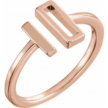 14K Rose Bar Ring