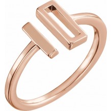 14K Rose Bar Ring