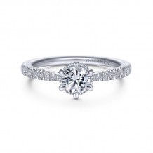 Gabriel & Co. 14k White Gold Contemporary Straight Engagement Ring