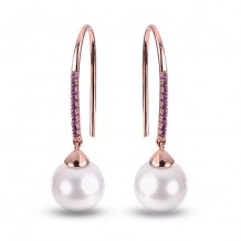 Imperial Pearl 14k Rose Gold Freshwater Pearl Earring