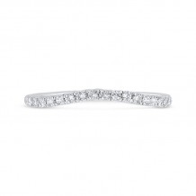 Shah Luxury 14K White Gold Half Run Round Diamond Wedding Band