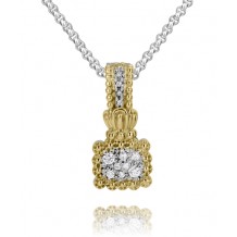 Vahan 14k Gold & Sterling Silver Diamond Pendant