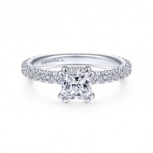 Gabriel & Co. 14k White Gold Contemporary Straight Engagement Ring