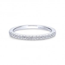 Gabriel & Co. 14k White Gold Contemporary Anniversary Wedding Band