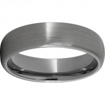 Rugged Tungsten  6mm Domed Band with Satin Finish