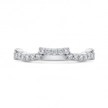 Shah Luxury 14K White Gold Round Diamond Wedding Band