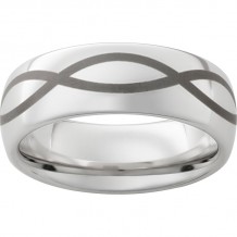 Serinium Domed Band with Infinity Laser Engraving