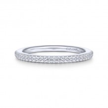 Gabriel & Co. 14k White Gold Contemporary Anniversary Wedding Band