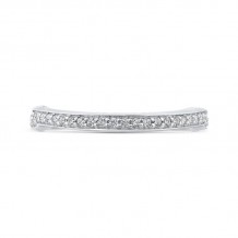 Shah Luxury 14K White Gold Round Diamond Wedding Band