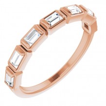 14K Rose 1/2 CTW Diamond Anniversary Band