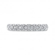 Shah Luxury Round Diamond Half-Eternity Wedding Band In 14K White Gold