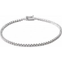 14K White 2 CTW Diamond Line 7 Bracelet