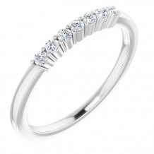 14K White 1/8 CTW Diamond Anniversary Band