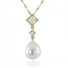 Imperial Pearl 14K Yellow Gold Freshwater Pearl Necklace