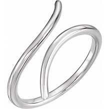 14K White Bypass Ring