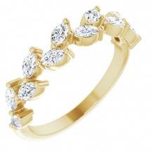 14K Yellow 5/8 CTW Diamond Anniversary Band