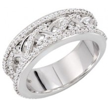 14K White 1/2 CTW Diamond Anniversary Band