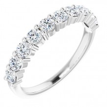 14K White 3/4 CTW Diamond Anniversary Band