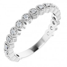 14K White 1/8 CTW Diamond Anniversary Band