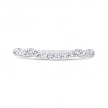 Shah Luxury Round Diamond Half-Eternity Wedding Band In 14K White Gold