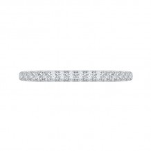 Shah Luxury 14K White Gold Round Diamond Half-Eternity Wedding Band