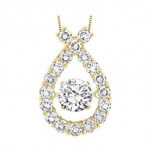 Gems One 14KT Yellow Gold & Diamond Rhythm Of Love Neckwear Pendant  - 1 ctw