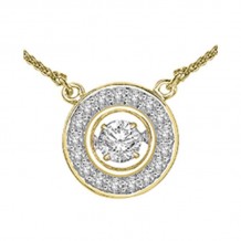 Gems One 14KT Yellow Gold & Diamond Rhythm Of Love Neckwear Pendant  - 1/2 ctw