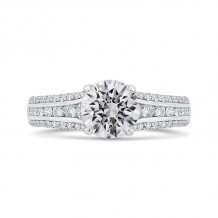 Shah Luxury 14K White Gold Diamond Engagement Ring (Semi-Mount)