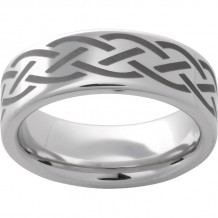 Serinium Pipe Cut Band with Braid Laser Engraving