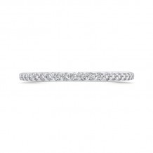 Shah Luxury Round Cut Diamond Half-Eternity Wedding Band In 14K White Gold