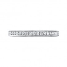 Shah Luxury 14K White Gold Round Diamond Wedding Band
