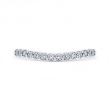 Shah Luxury 14K White Gold Round Diamond Wedding Band